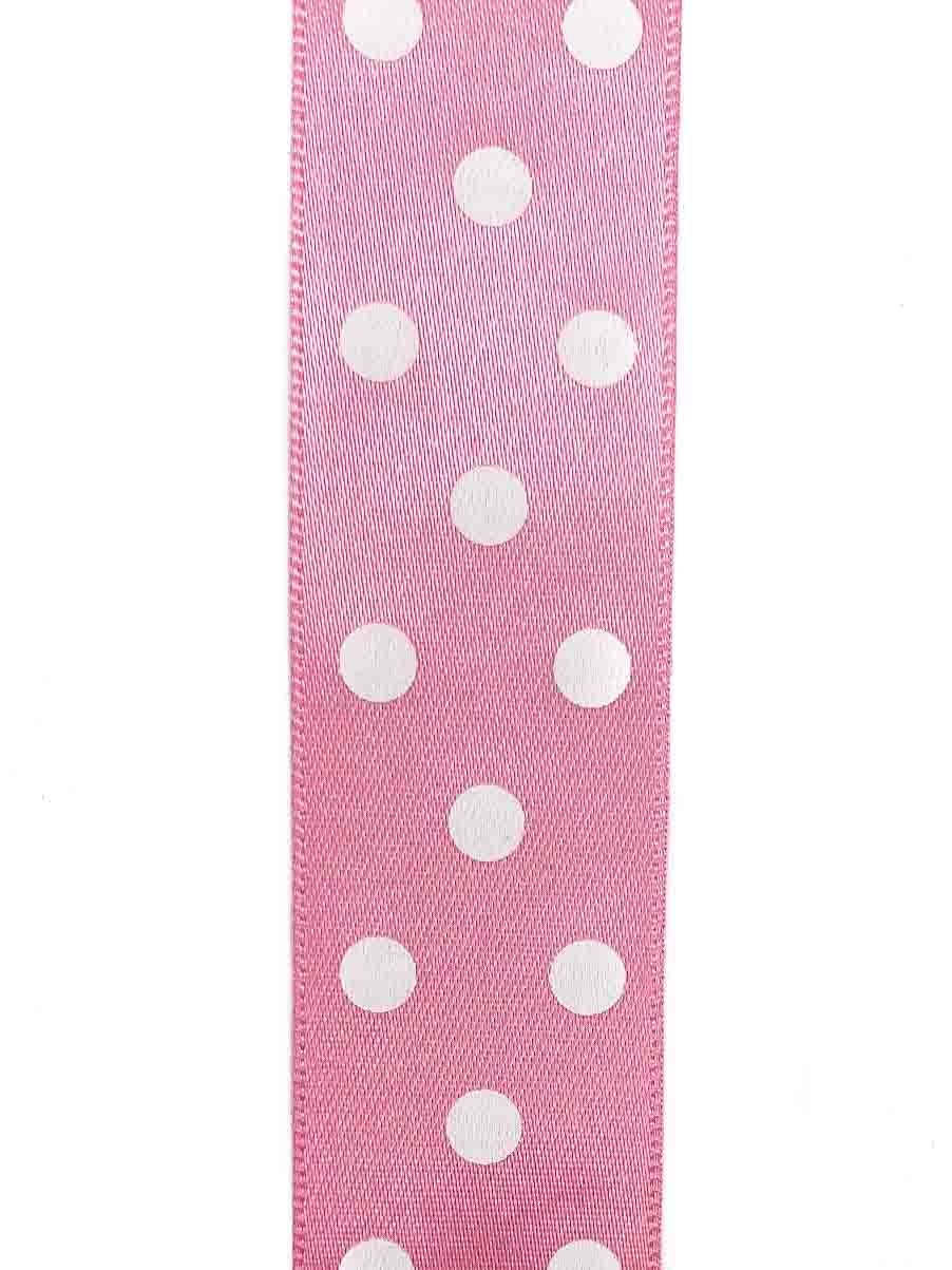 Hot Pink Polka Dots - 25mm