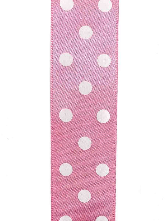 Hot Pink Polka Dots - 25mm
