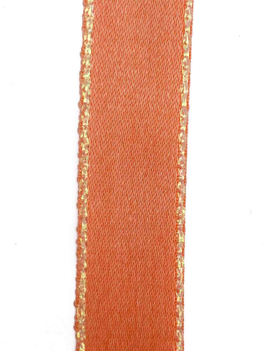 Peach Iridescent Edge Satin - 15mm