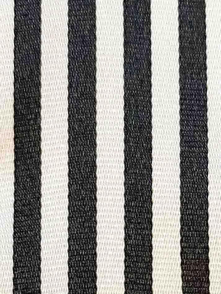 Black Striped Ribbon - 25mm