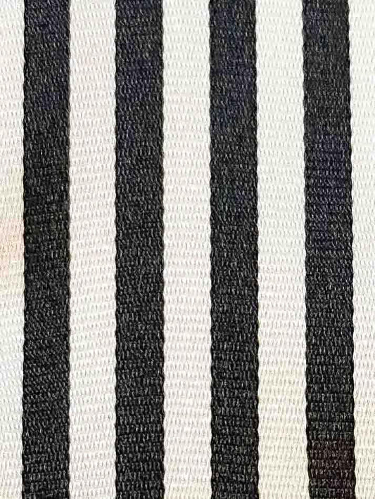 Black Striped Ribbon - 25mm