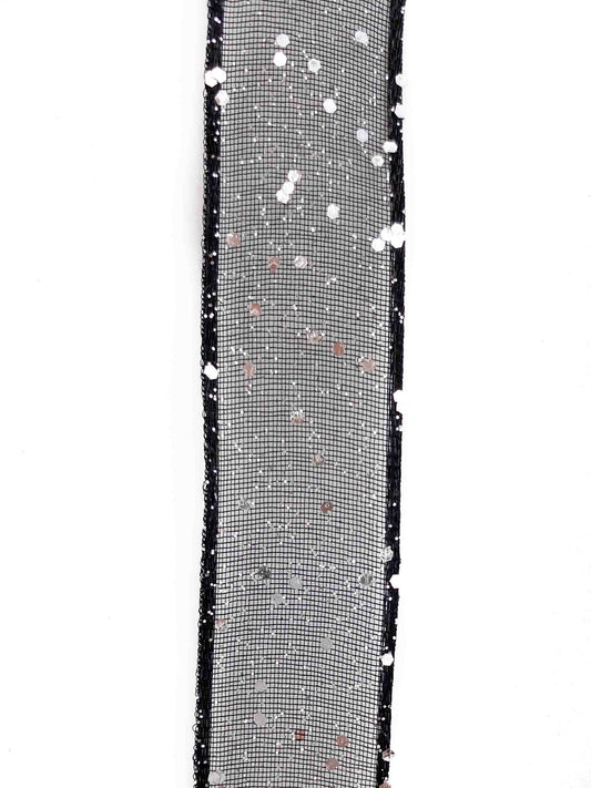 Black Random Glitter - 15mm