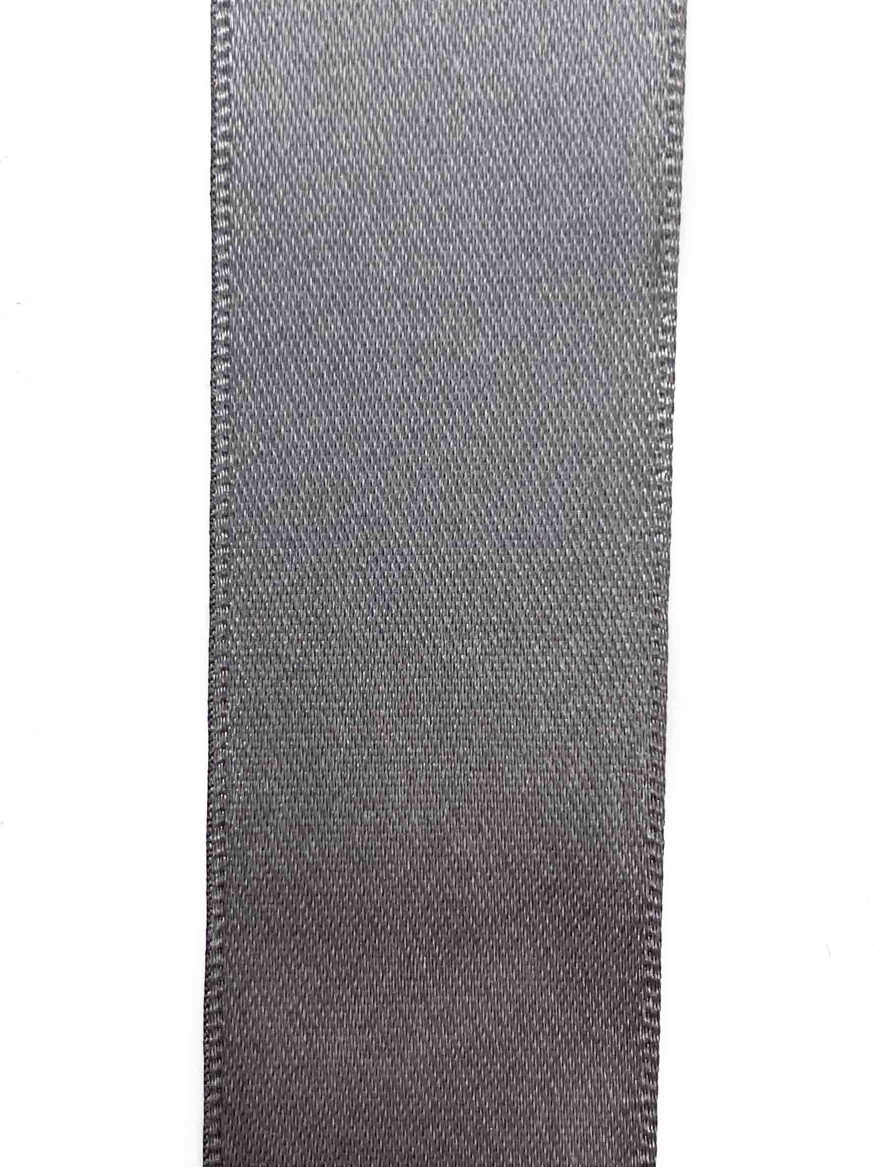 Smoked Grey Double Sided Satin Ribbon - 25mm