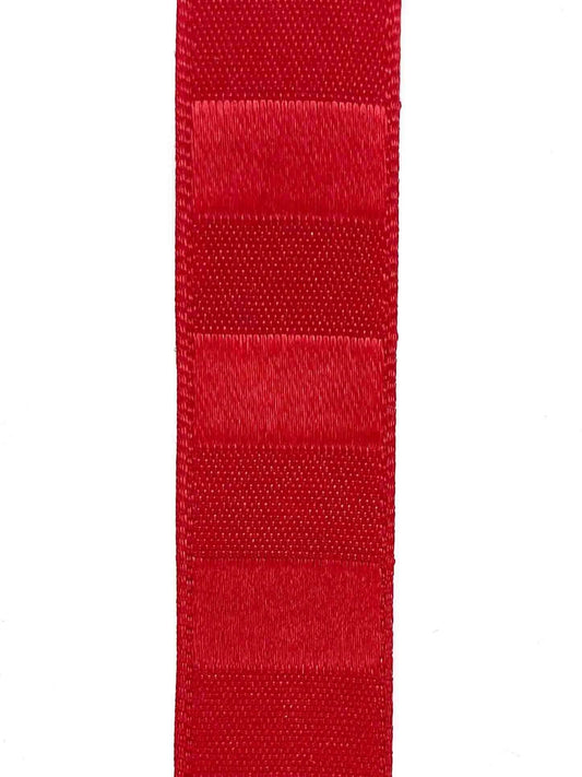 Red Striped Satin Ribbon - 25mm