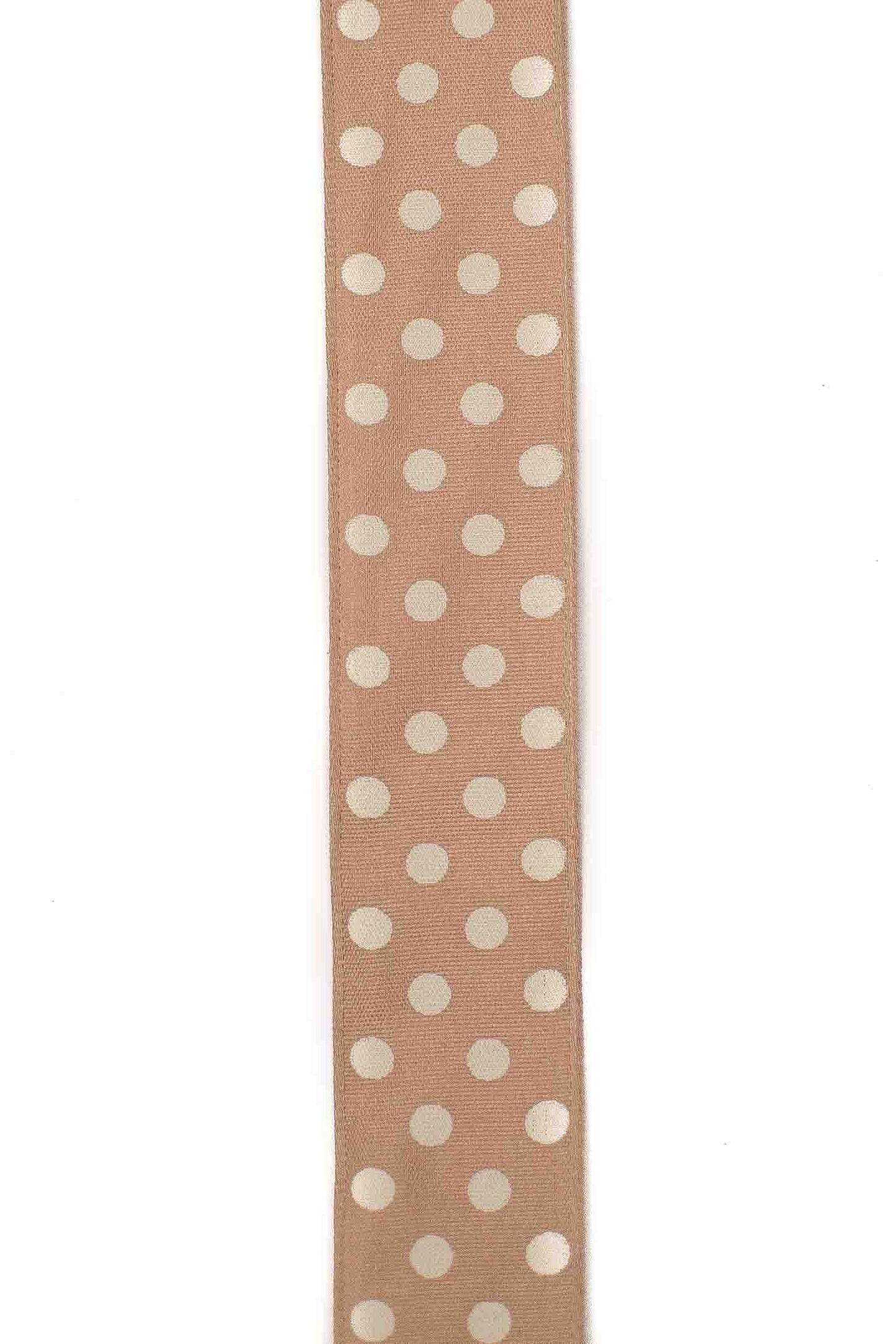Light Brown Spotted Ribbon - 25mm