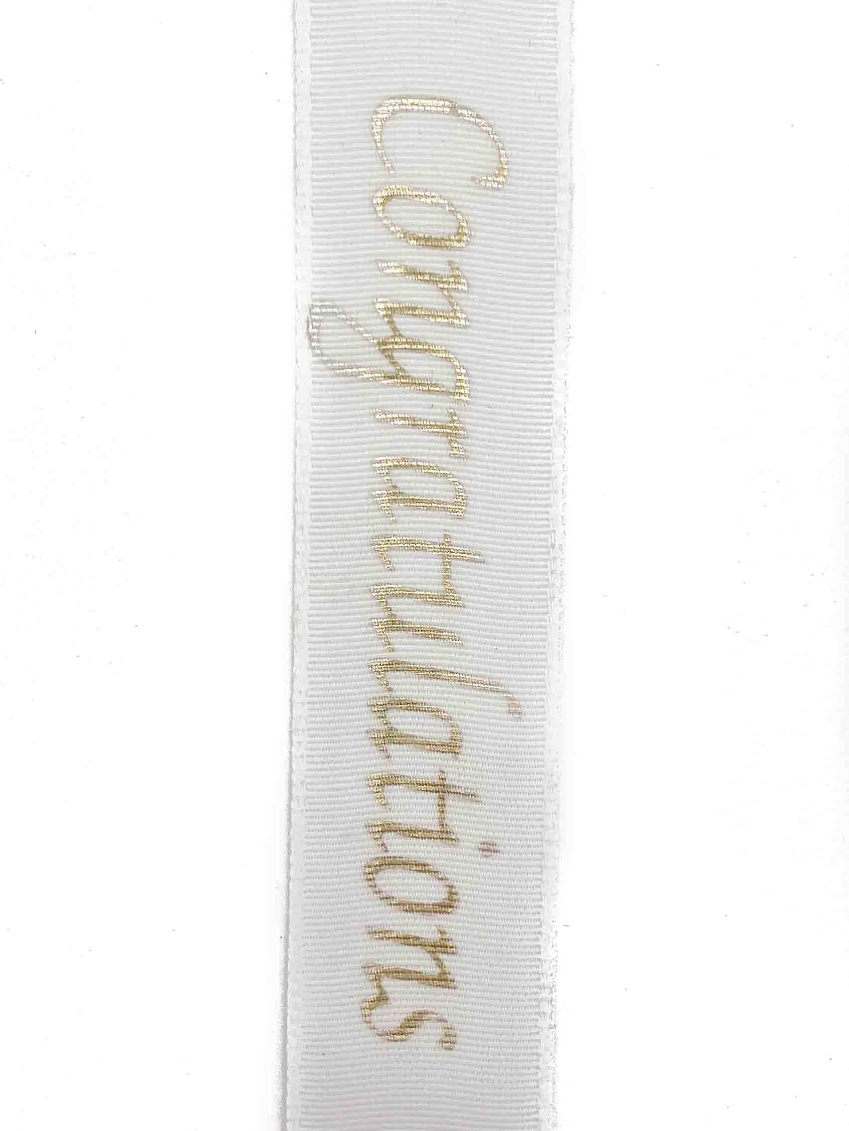 Congratulations Ribbon - 25mm