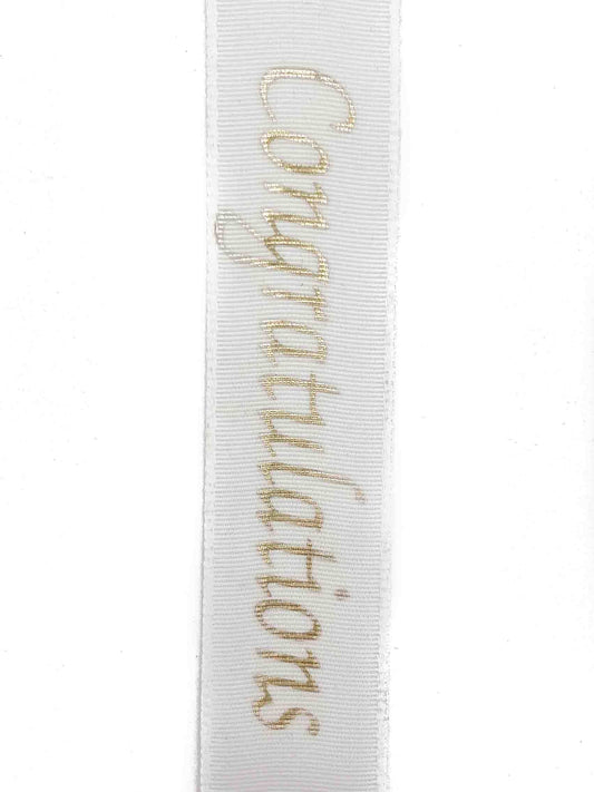 Congratulations Ribbon - 25mm
