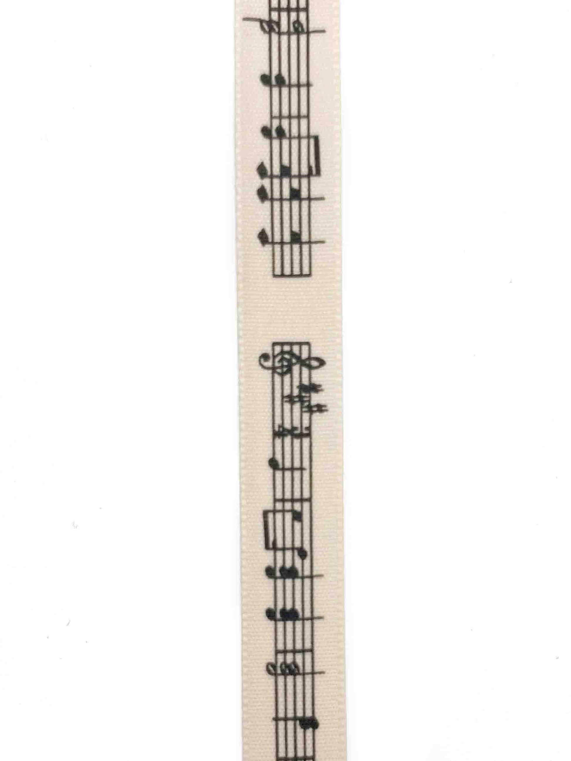 Musical Note Rustic Taffeta Ribbon - 15mm