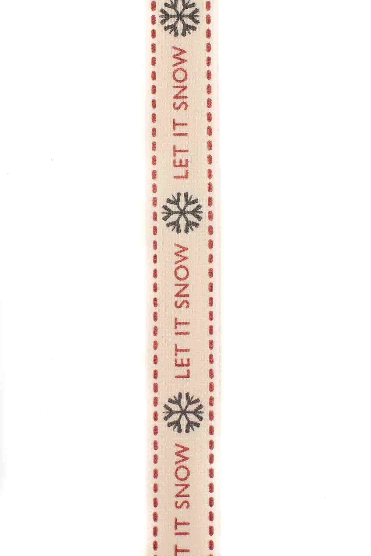 Let It Snow Nordic Ribbon - 15mm