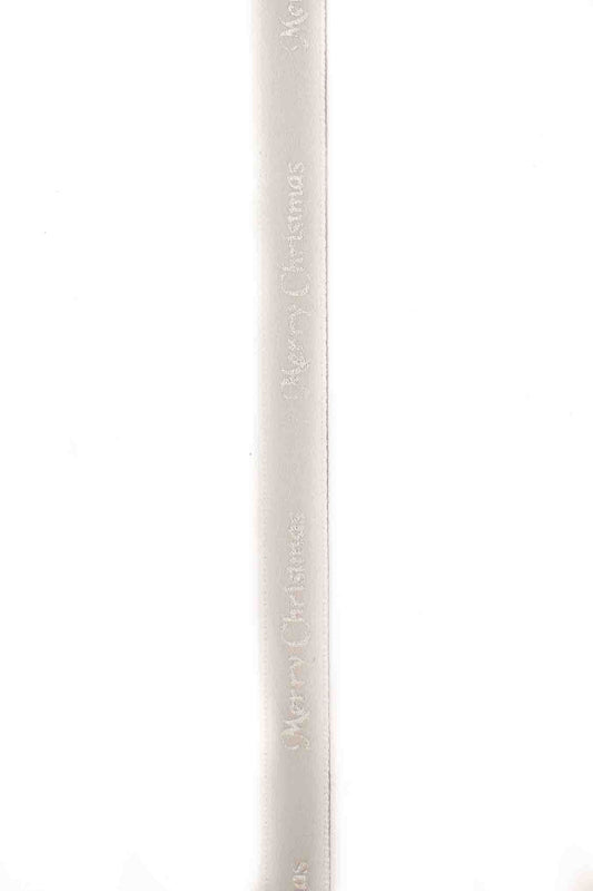 White Merry Christmas Ribbon - 10mm