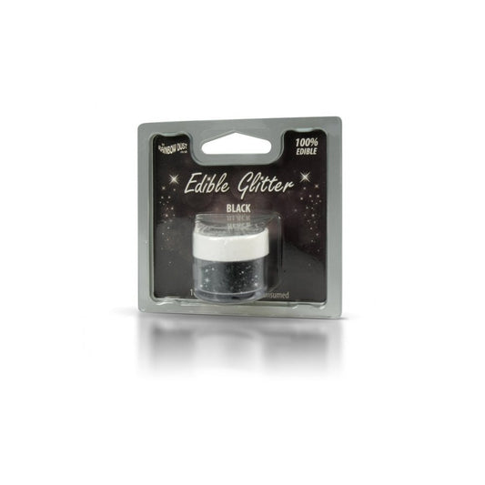 Rainbow Dust Edible Glitter Black - 5g