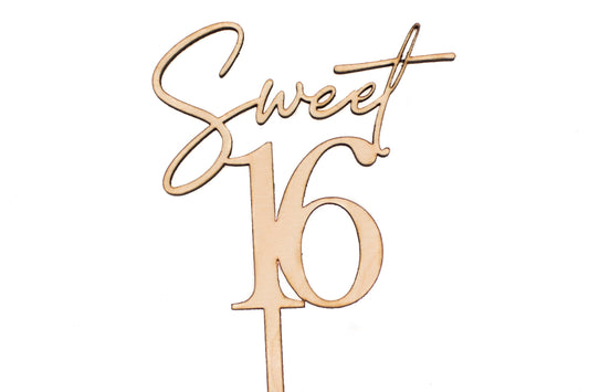 Acrylic Cake Topper - Sweet 16
