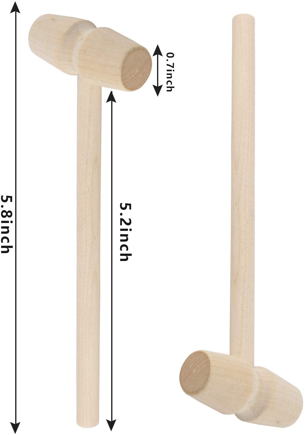 Mini Wooden Hammer/s for Large Geometric Heart Smash Breakable Box