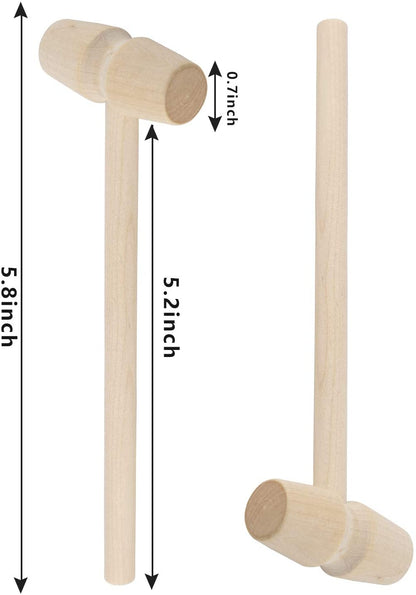Mini Wooden Hammer/s for Large Geometric Heart Smash Breakable Box