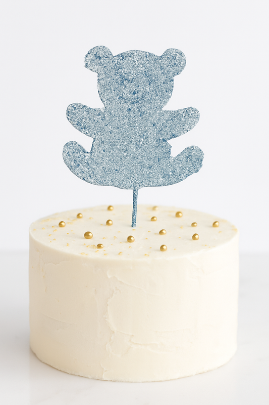 Blue Glitter Pick: Teddy Bear
