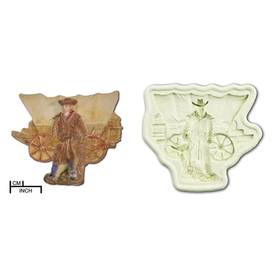 Diamond Paste & Mould Co Cowboy & Wagon