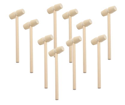 Mini Wooden Hammer/s for Large Geometric Heart Smash Breakable Box