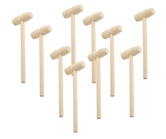 Mini Wooden Hammer/s for Large Geometric Heart Smash Breakable Box