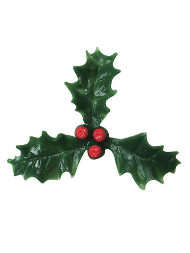 Plastic holly with red berry