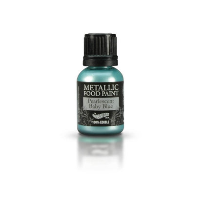 RAINBOW DUST Edible Food Paint 25ml - Pearlescent Baby Blue