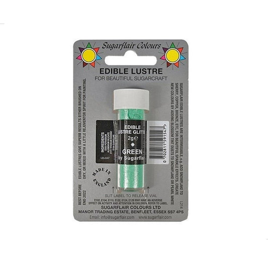 Sugarflair Edible Lustre - Glitter Green
