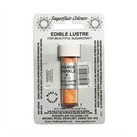 SUGARFLAIR Orange Sparkle - Edible Lustre Dusting Colour 2g
