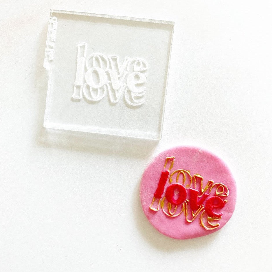 Valentines Reverse Embosser - Mini triple love