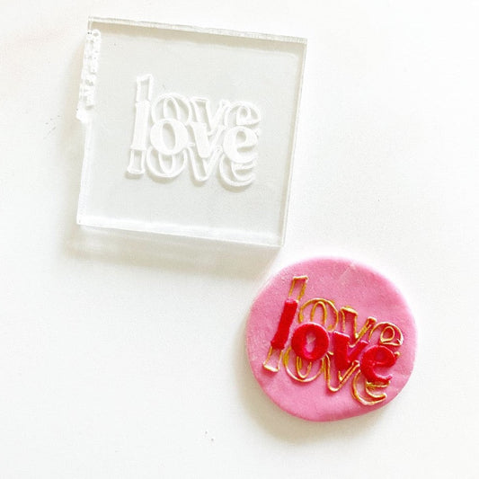 Valentines Reverse Embosser - Mini triple love